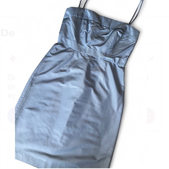 J. Crew 100% silk wedding guest dress blue sheath size 8 - Picture 7 of 7